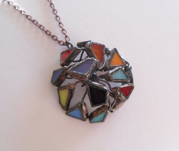 Glass Charm stained glass necklace